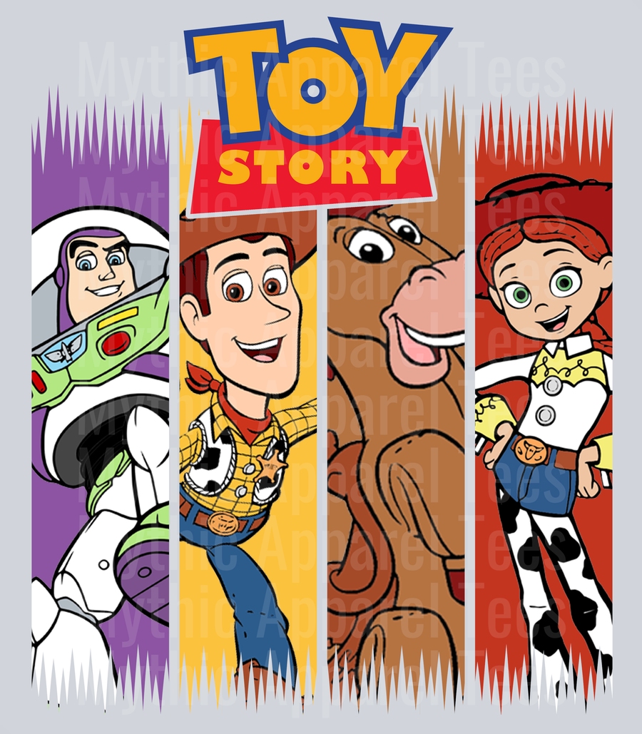 Toy Story Stretched frame with buzz woody DTF Disney Transfers