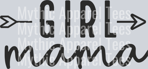 Girl Mama Arrow Design – DTF Heat Transfer – Ready to Press