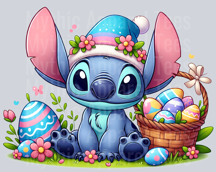 Stitch Easter Transfer 6 DTF Stitch Easter Transfers