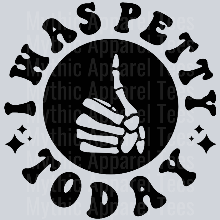 I Was Petty Today Pocket Design Wavey Retro Style Funny Shirt Design