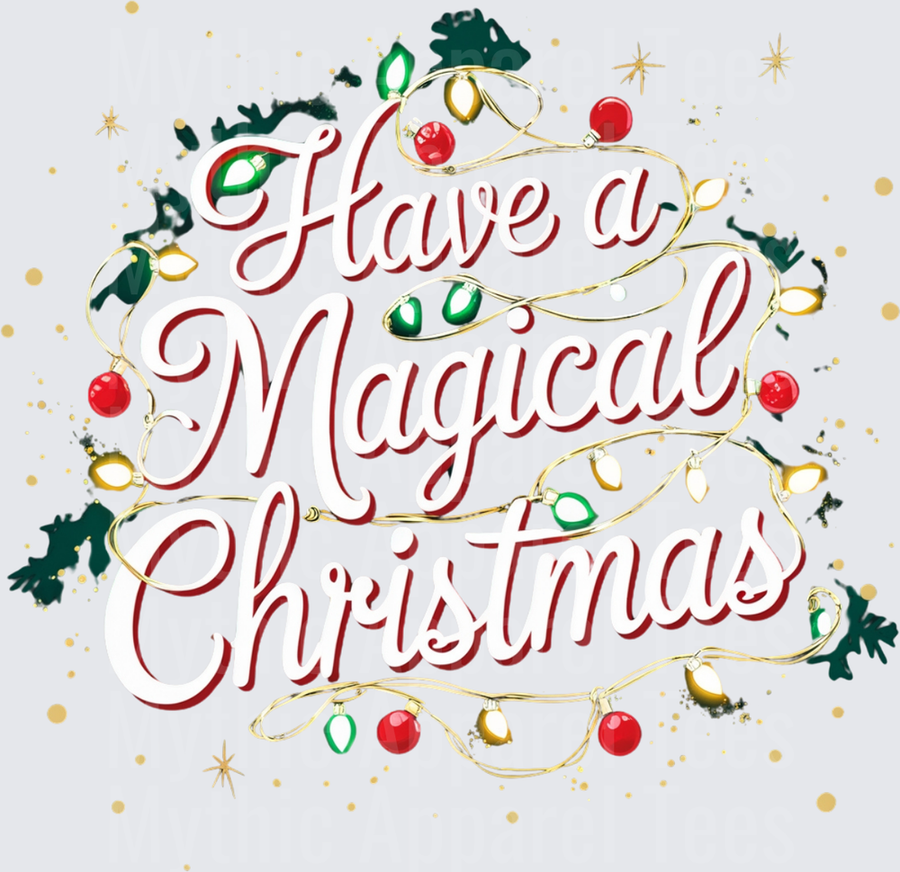 Christmas Have a Magical Christmas Script with Holiday Lights
