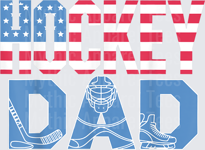 Ice Hockey Patriotic Hockey Dad USA Flag Stars and Stripes
