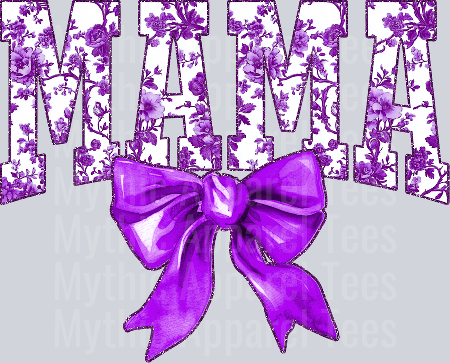 Purple Toile Mama