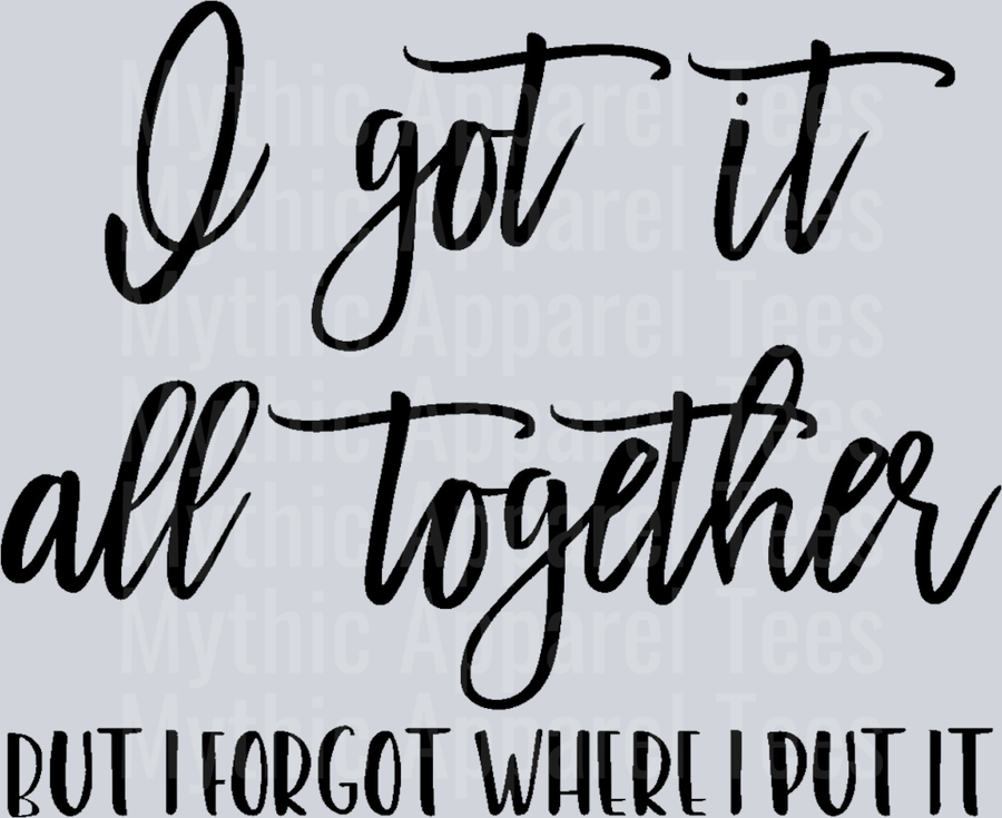 i got it all together DTF Sarcastic Sassy Transfers