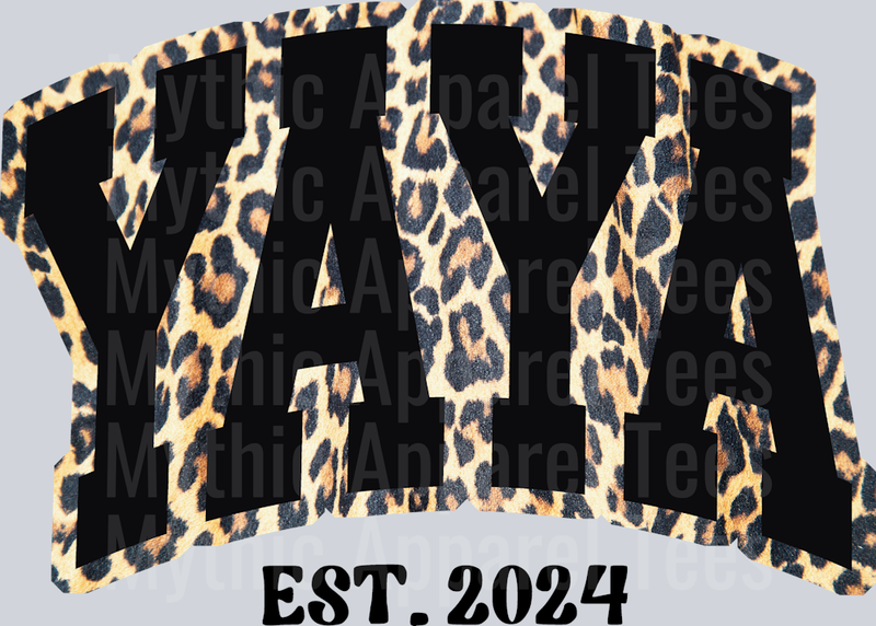 YAYA EST 2024 Black Text DTF Yaya Transfers