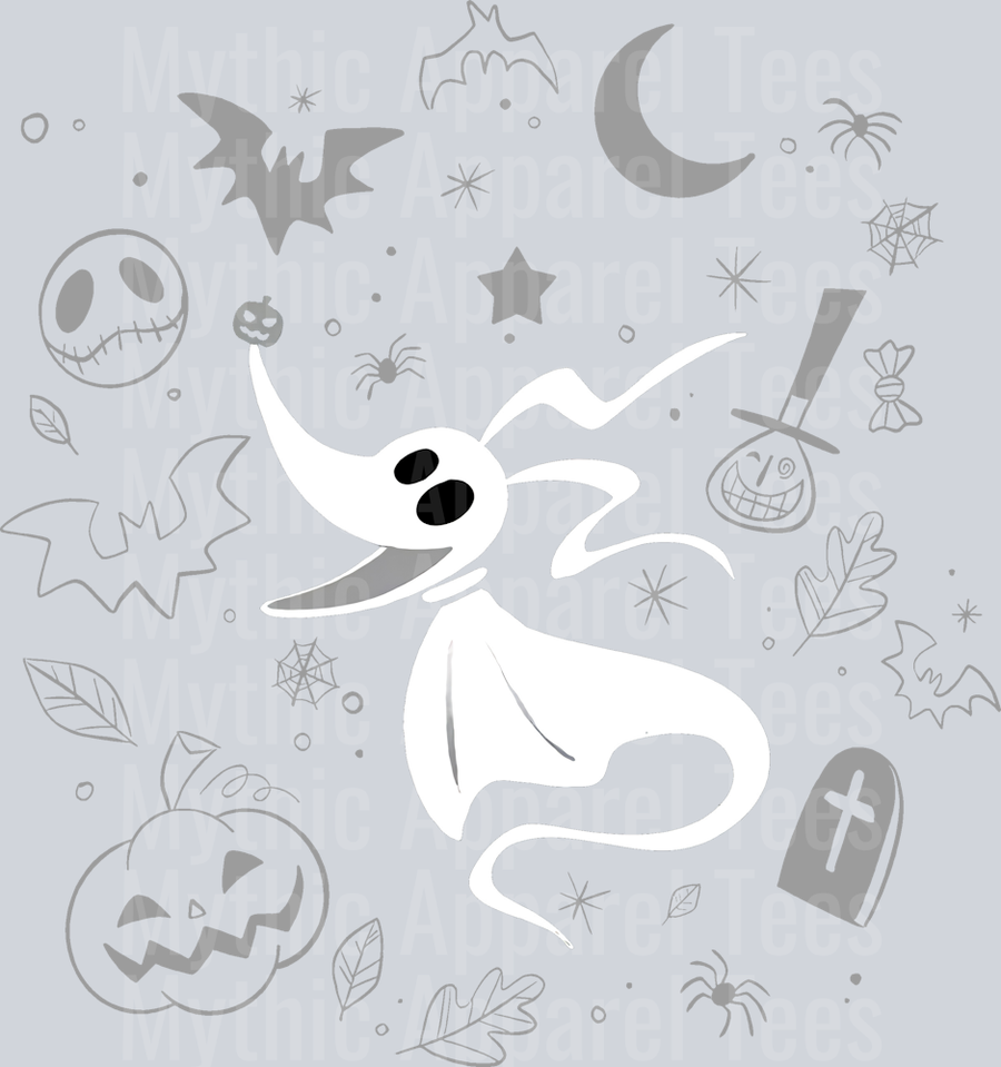 Zero Dog Disney Nightmare before christmas Dark Silhouette Color Splash Crystal Ball Vision `