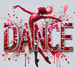 008 Dance Female Dancer, Dance Transfers, Dancer Silhouettes, Pastel Colors, Dance Theme, DTF Transfer