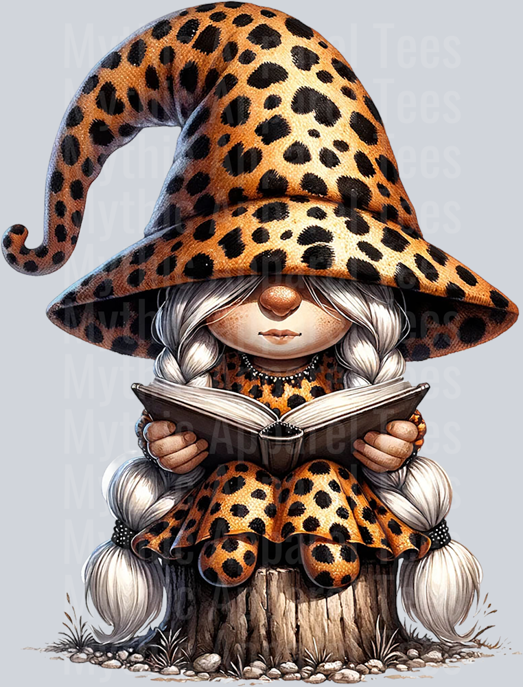 9 Gnome Girl Leopard Print Adorable DTF Gnome Transfers