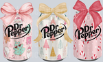 Christmas Dr Pepper, Dr Pepper, Festive Soda Celebration, Holiday Apparel, Christmas, Joyful Vibes, Cans with Bows, Colorful Designs