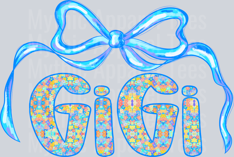 GiGi Blue Iridescent DTF GiGi Transfers
