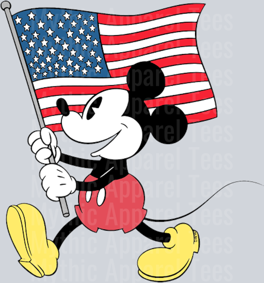 Micky Waiving American Flag DTF Patriotic Disney Transfers
