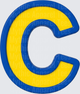 Toy Story Alphabet Letter C Yellow Blue Varsity Style