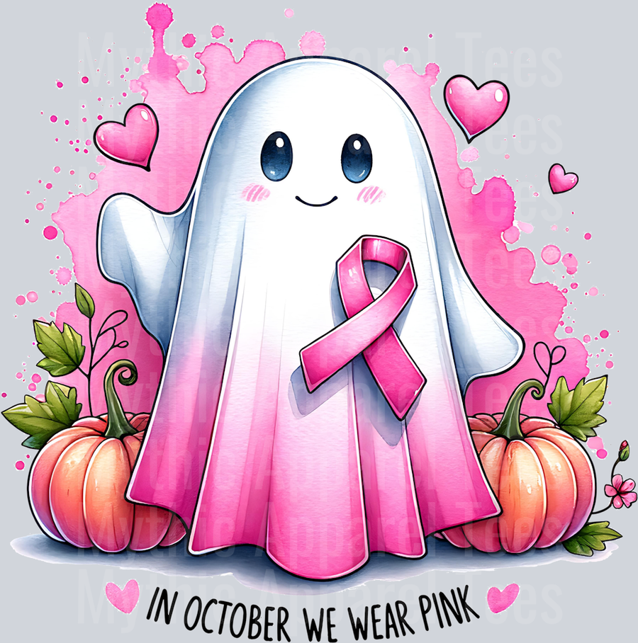 IN OCTOBER WE WEAR PINK GHOST PNG
