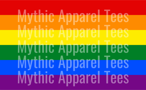 Gay Pride Flag basic style no fluff LGBTQ+ Transfer