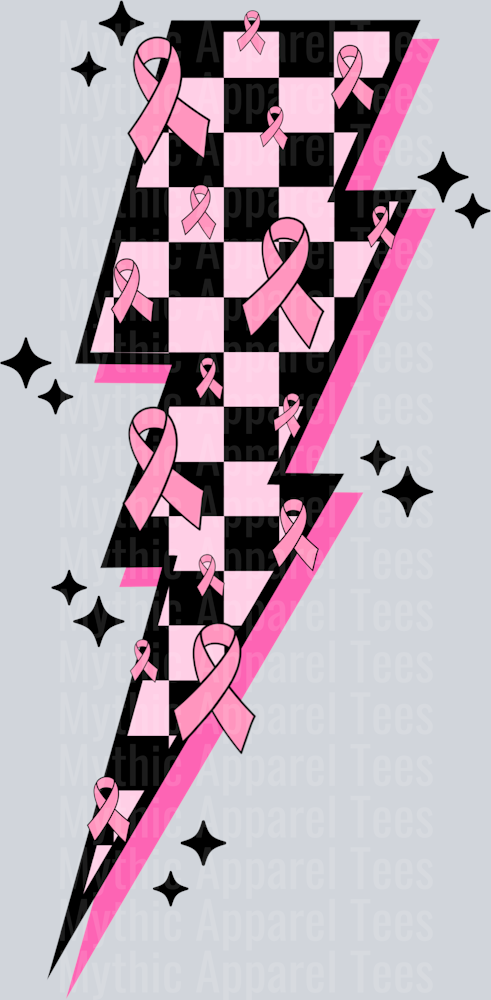 Breast Cancer Lightning bolt