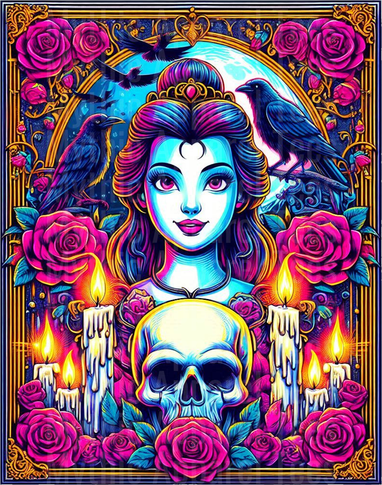 Belle3 Disney Princess Tarot Card