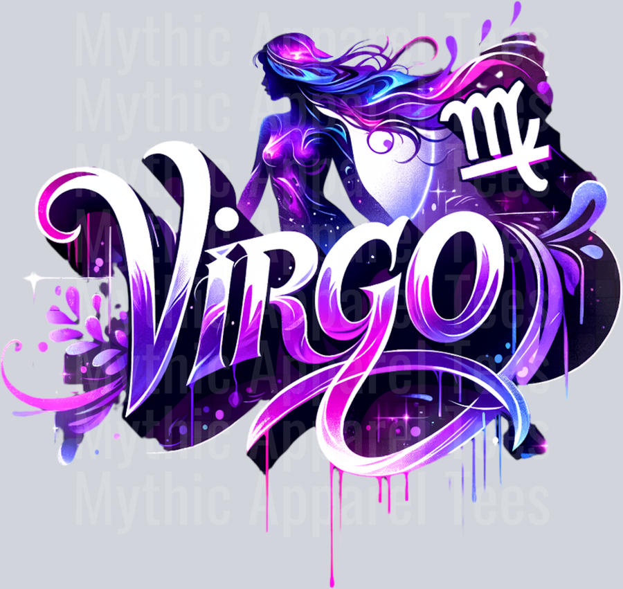 Virgo 3 Purple Sign DTF Zodiac Sign Transfers