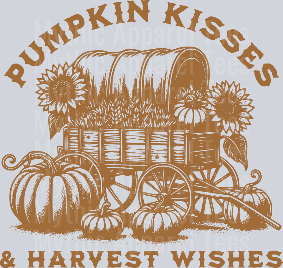 PUMPKIN KISSES AND HARVEST WISHES ORANGE DESIGN