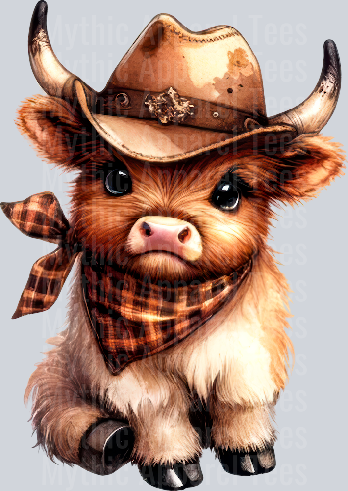 Western highland Cow 6 2 DTF Western Highland Cow Transfers