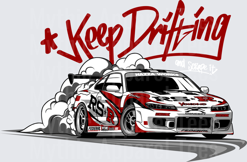 Drifting and Muscle Cars Keep Drifting RS-R Nissan Silvia Drift Car