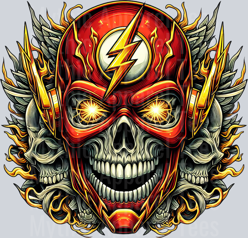 The Flash Skull DTF Superhero Transfers