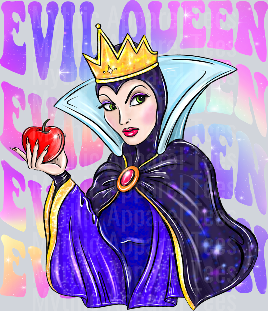Evil Queen Disney Villain Stacked Name Disney
