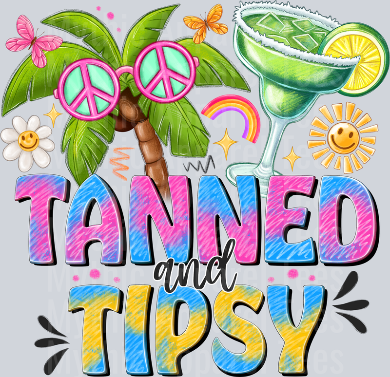 Tanned and tipsy 6 DTF Summer Transfers