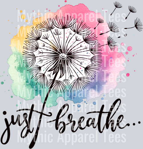 Just Breathe... Flower and watercolor