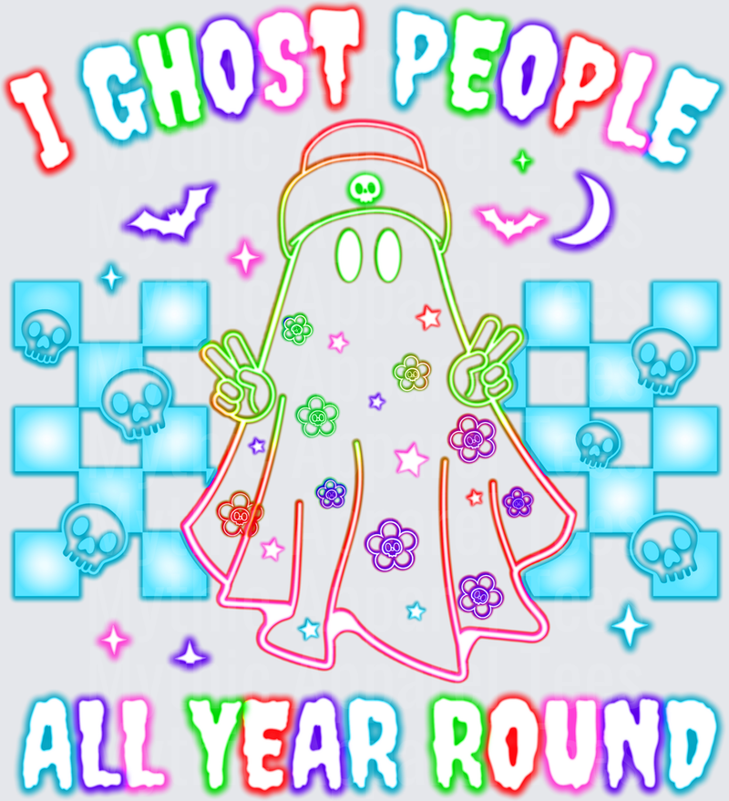 Halloween I Ghost People All Year Round Neon Ghost