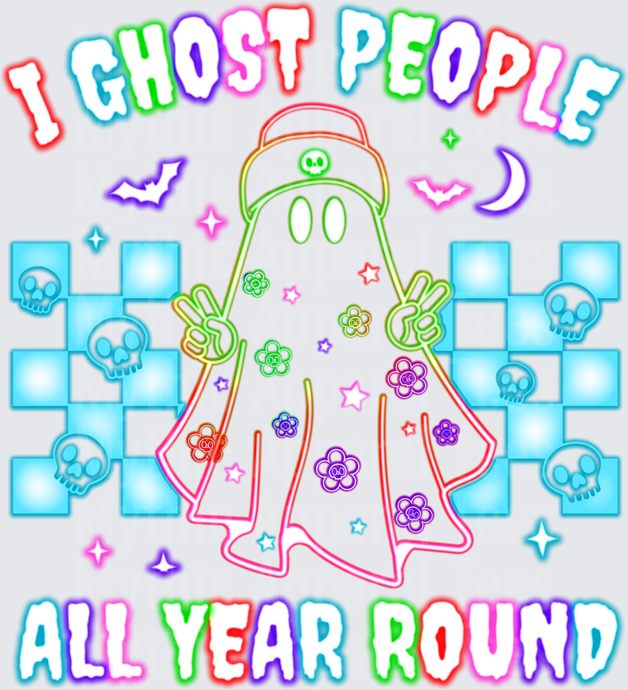 Halloween I Ghost People All Year Round Neon Ghost