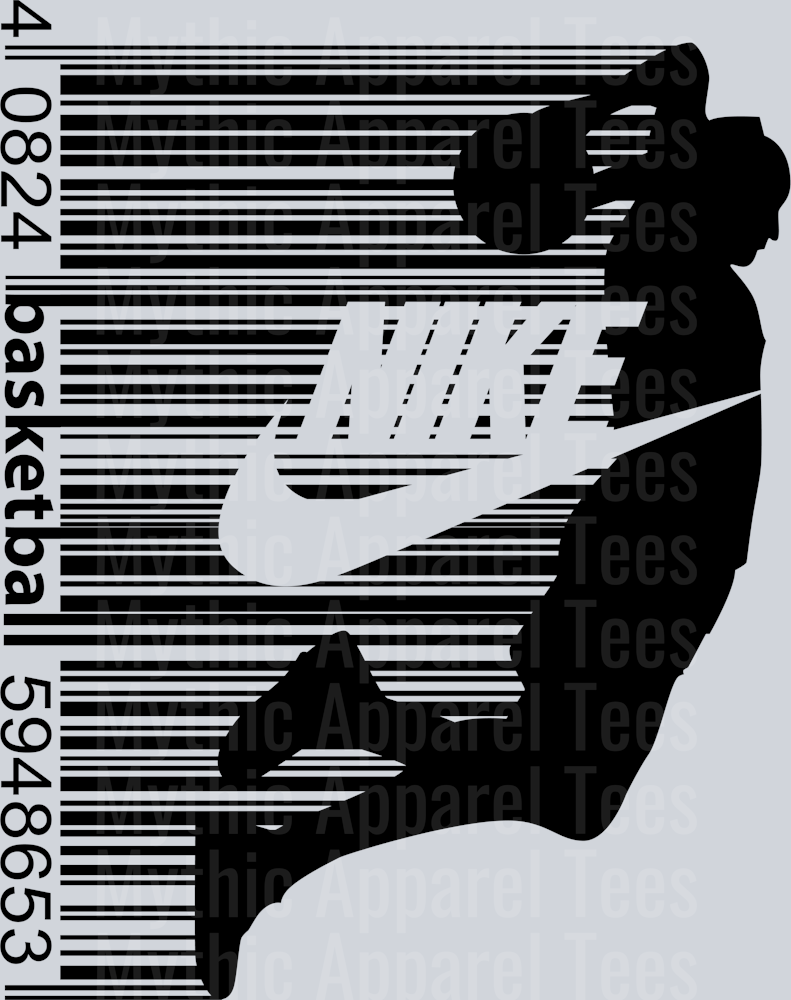 Barcode Slam Dunk Michael Jordan Chicago Bulls Jordans Nike DTF Michael Jordan Transfers