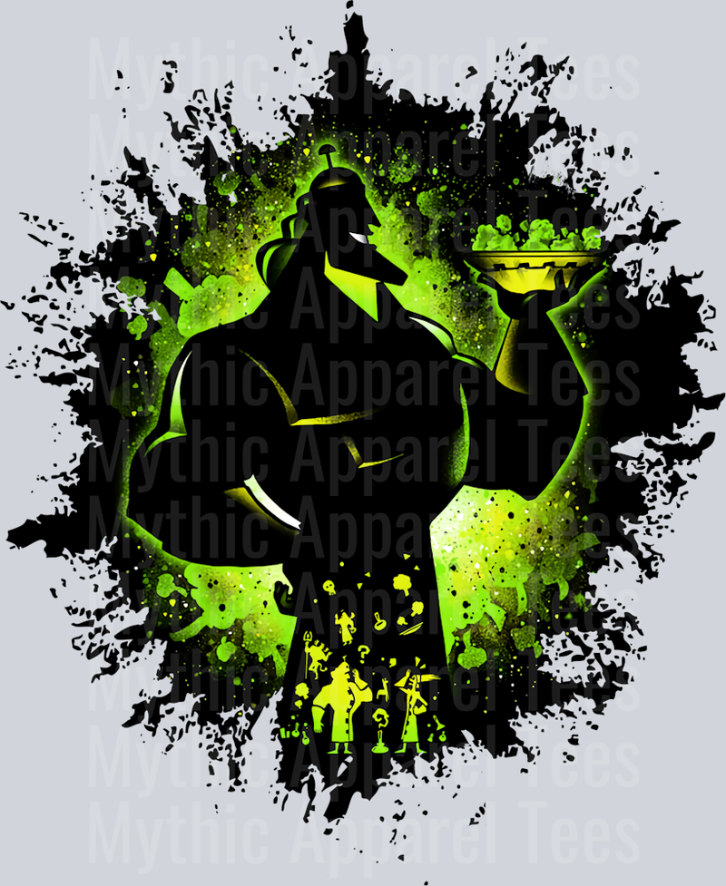 Kronk Disney Villain The Emperors New Groove Dark Silhouette Color Splash Crystal Ball Vision