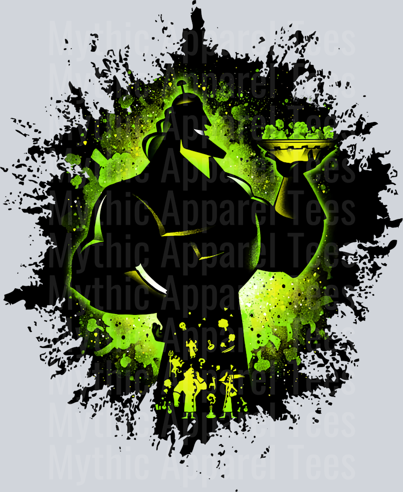 Kronk Disney Villain The Emperors New Groove Dark Silhouette Color Splash Crystal Ball Vision