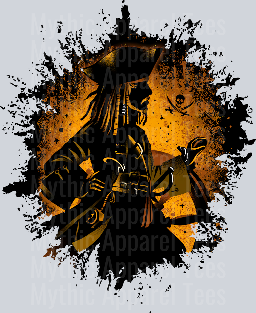 Jack Sparrow Disney Pirates of the Caribbean Dark Silhouette Color Splash Crystal Ball Vision