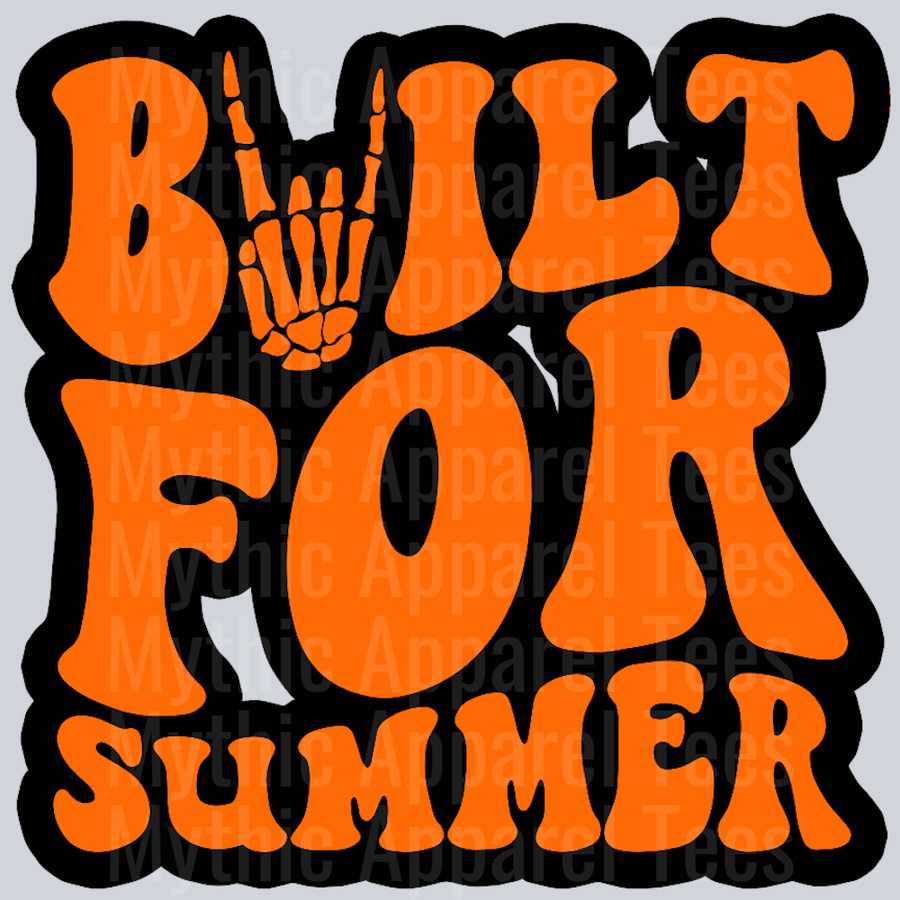 Built For Summer Wavey Retro Style Funny Shirt Design