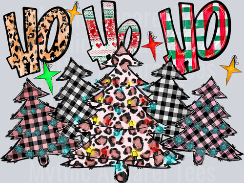 Ho HO Ho Plaid Christmas Tree