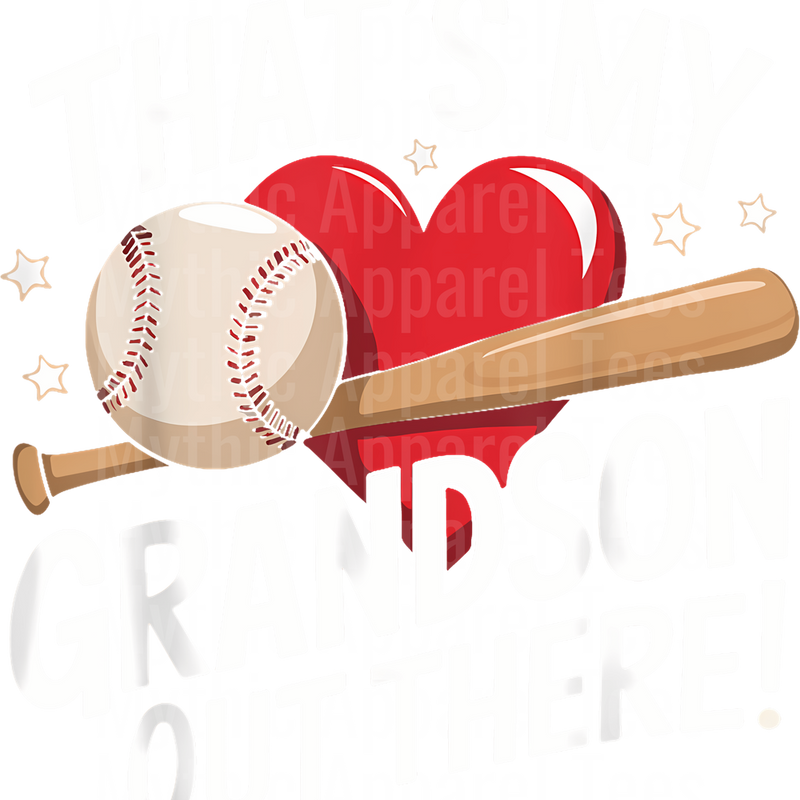 Grandma Grandpa Grandparents Baseball DTF Transfer