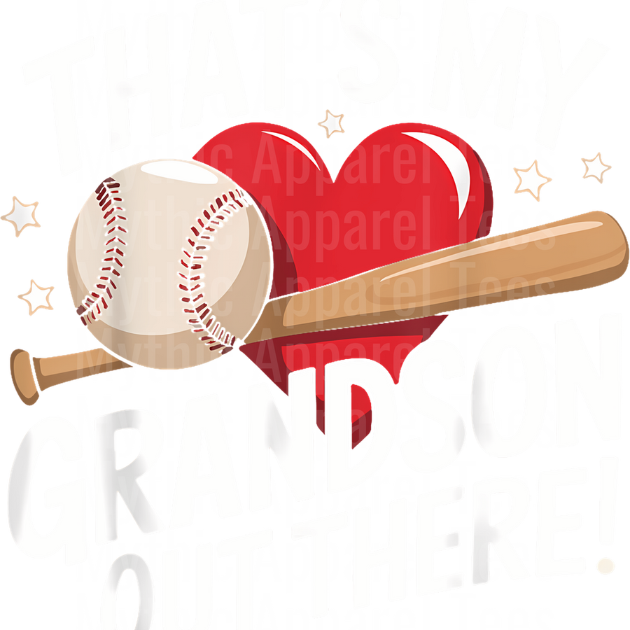 Grandma Grandpa Grandparents Baseball DTF Transfer