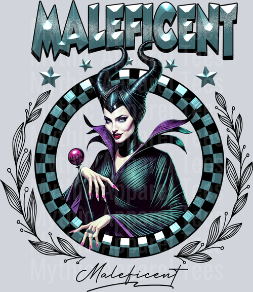Maleficent Disney Classic Portrait with Signature Disney Villain