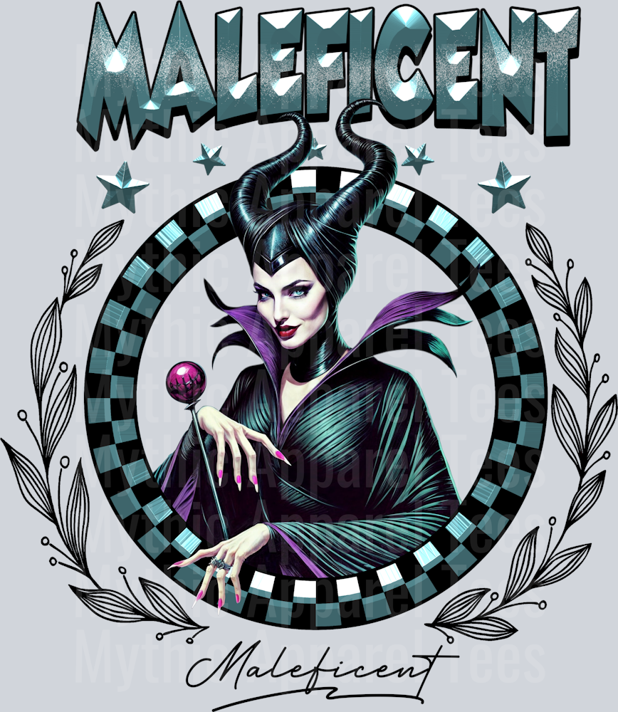 Maleficent Disney Classic Portrait with Signature Disney Villain