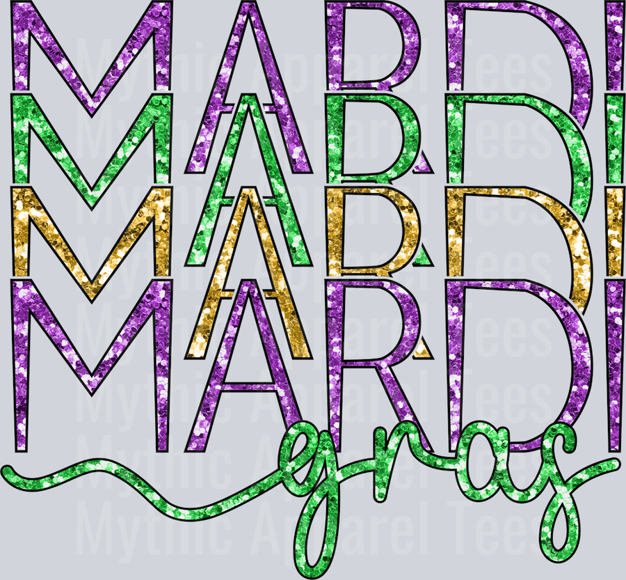 AZ720 Mardi Gras Rhinestone