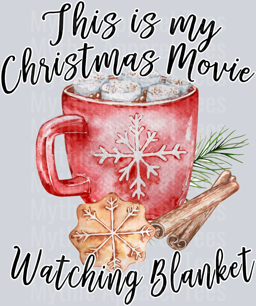 Christmas Hot Choc Movie Blanket Plain