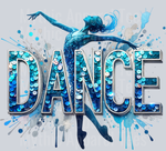 Female Dancer, Dance Transfers, Light Blue Dancer, Spring, Movement Designs, Inspirational Quotes, Modern Style, DTF Transfer