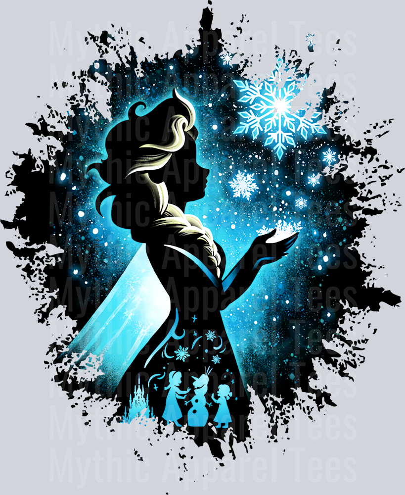 Elsa Disney Princess Dark Silhouette Color Splash Crystal Ball Vision