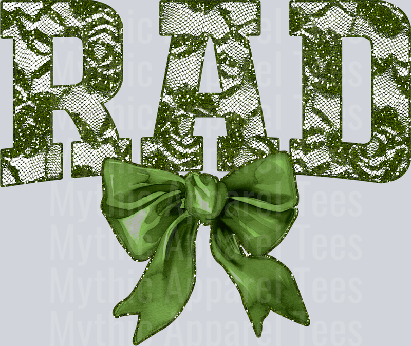 Olive Green Lace Rad St Patrick's Day College Font Floral and shamrock pattern