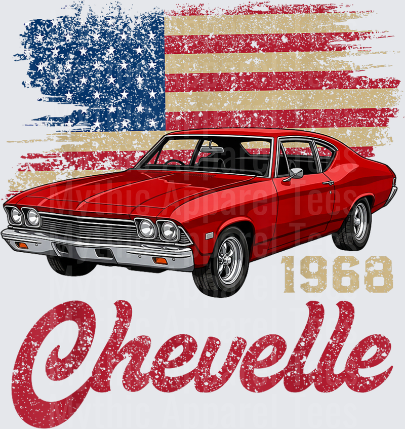 Vintage 1968 Chevelle 68 Classic American Muscle Car Hot Rod T-Shirt