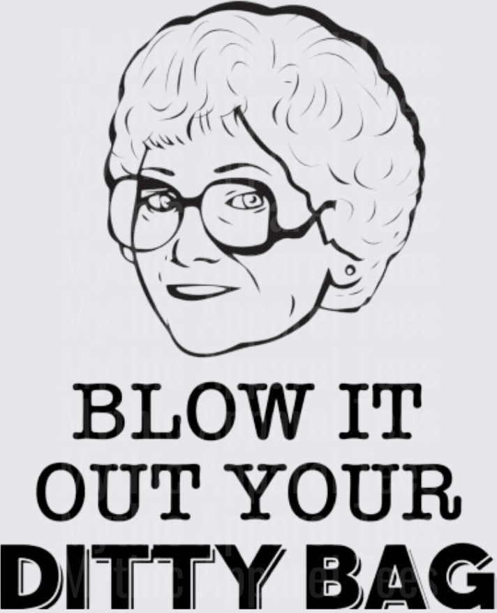 Golden Girls Sophia Petrillo Blow It Out Your Ditty Bag Line Art Portrait