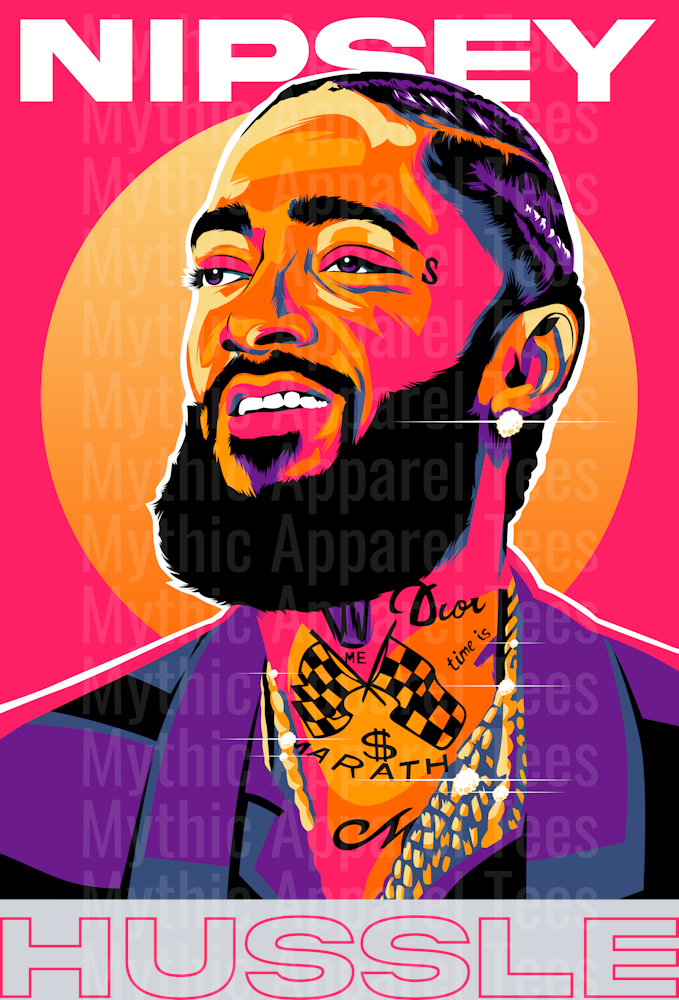 NIPSEY HUSSLE Rapper Pop Culture Rap Legend DTF Rapper Transfers