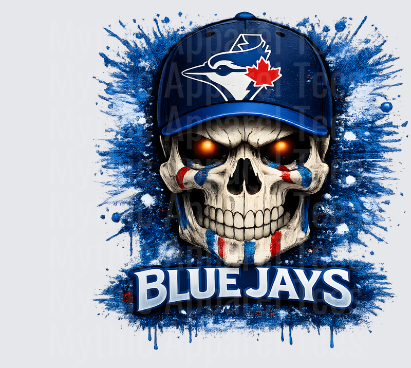 MLB Skulls Toronto Blue Jays Glowing Eyes Skull Cap Splatter