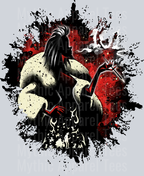 Cruella de Vil Disney Villain Dark Silhouette Color Splash Crystal Ball Vision